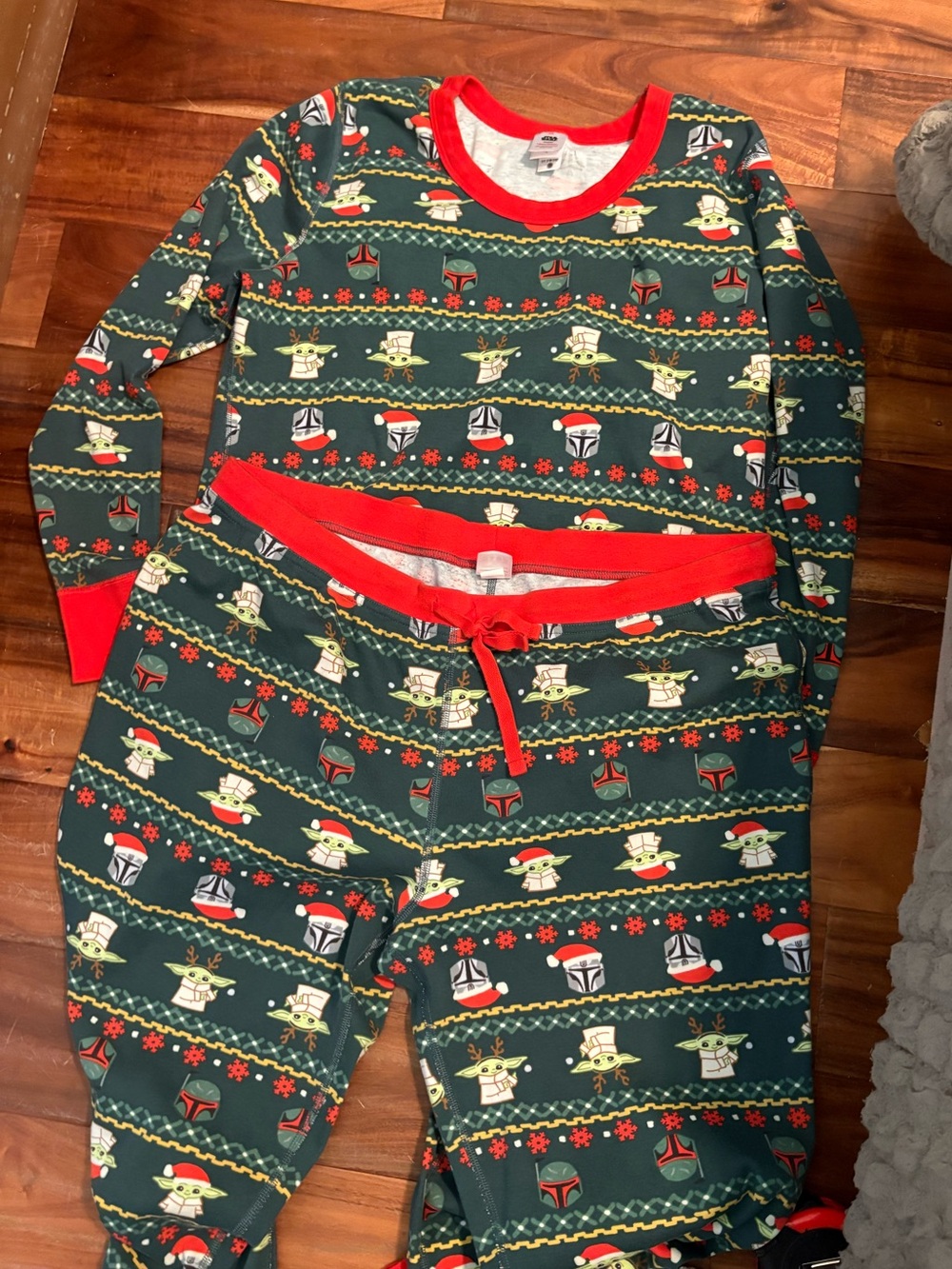 Hanna Andersson Star Wars Christmas PJ Set Grogu Mandalorian XXL Organic (581)
